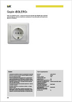 Каталог на розетку с заземлением со шторками и крышкой белую РС01-05-0-ББ серия BOLERO IEK изображение