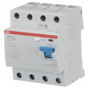 Дифференциальный выключатель (УЗО) F204AC-80/0.3 4P 80А 300мА тип AC, ABB мини-фото