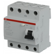 Дифференциальный выключатель (УЗО) FH204AC-40/0,03 40А 4Р 30mA тип AC, ABB мини-фото