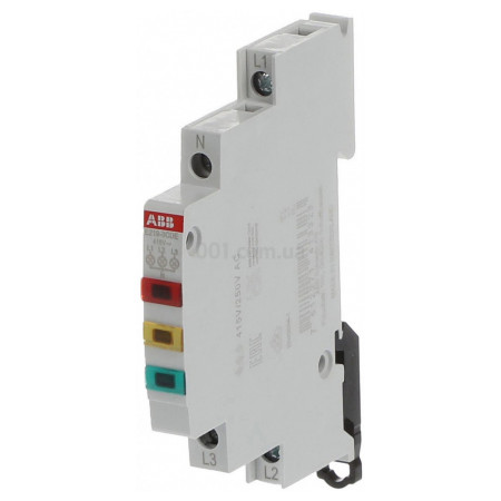Индикатор модульный (3 LED) E219-3CDE 415/230V AC красный - желтый - зеленый, ABB (2CCA703902R0001) фото