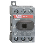 Выключатель-разъединитель OT25F3 3P 25А разрывной (1-0) на DIN-рейку с рукояткой, ABB мини-фото