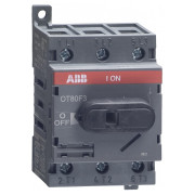 Выключатель-разъединитель OT80F3 3P 80А разрывной (1-0) на DIN-рейку с рукояткой, ABB мини-фото