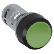 Кнопка без фиксации 1НО зеленая CP1-10G-10, ABB мини-фото