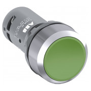 Кнопка без фиксации 2НО зеленая CP1-30G-20, ABB мини-фото