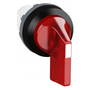 Переключатель поворотный на 2 положения (B/C) длинная ручка с подсветкой красный M2SS4-11R, ABB мини-фото