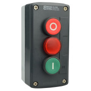 Пост кнопочный трехместный «ПУСК-СТОП-Сигнальная лампа» XAL-D363, АСКО-УКРЕМ мини-фото