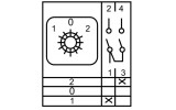 Электрическая схема кулачковых переключателей АСКО-УКРЕМ ПКП SBI …/1.631, …/1.831 изображение