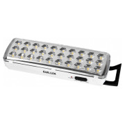 Світильник світлодіодний аварійний REL-501 (3,7В 1,2Аг) 30 LED 2Вт 202×68×40мм, Delux міні-фото
