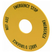 Шильдик 60мм с надписью для аварийных кнопок M22-XBK1, Eaton мини-фото