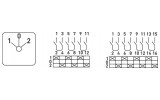 Пакетный переключатель в корпусе e.industrial.sb.1-0-2.4.20, 4P 20 А «1-0-2», E.NEXT изображение 3 (схема)