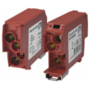 Блок распределительный EDBJ-4x25-4x25R 100A вхід 4×25 / выход 4×25 мм² красный, ETI мини-фото