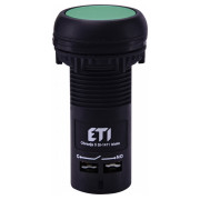 Кнопка моноблочна заглиблена 1НВ зелена ECF-10-G, ETI міні-фото