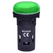 Лампа светосигнальная LED матовая 24V AC/DC зеленая ECLI-024C-G, ETI мини-фото