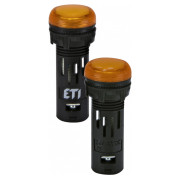 Лампа светосигнальная LED матовая ∅16мм 24V AC/DC оранжевая ECLI-16-024C-A, ETI мини-фото