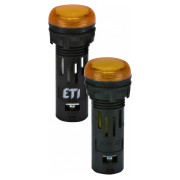 Лампа светосигнальная LED матовая ∅16мм 240V AC оранжевая ECLI-16-240A-A, ETI мини-фото