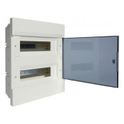 Щит врезной с прозрачной дверцей 24 модуля (2×12) COSMOS, Hager мини-фото