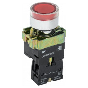 Кнопка управления LAY5-BW3461 с подсветкой красная 1з, IEK мини-фото