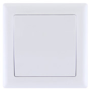 Выключатель двухполюсный одноклавишный белый ВК01-06-0-ББ серия BOLERO, IEK мини-фото