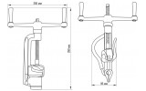 Габаритные размеры инструмента для натяжения и резки ленты ИНСЛ-1 IEK изображение