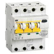 Автоматический выключатель диф. тока АВДТ34 4P 6 А 10 мА хар-ка C тип A, IEK мини-фото