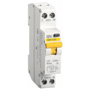 Автоматический выключатель дифференциального тока АВДТ32М 2P 25 А 30 мА хар-ка C тип AC, IEK мини-фото
