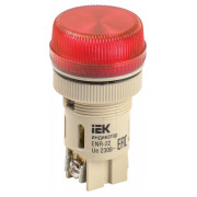 Лампа ENR-22 неон d22 мм красная 240В цилиндр, IEK мини-фото