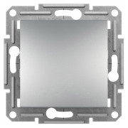 Переключатель одноклавишный (самозажимные клеммы) Asfora алюминий, Schneider Electric мини-фото