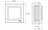 Габаритные размеры двухклавишного выключателя Schneider Electric серии Asfora арт. EPH0300121 изображение