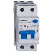 Автоматический выключатель дифференциального тока AMPARO 10кА/30мА 1P+N 32A х-ка C Тип A, Schrack Technik мини-фото