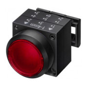 Кнопка нажимная с подсветкой и самовозвратом красная, Schrack Technik мини-фото