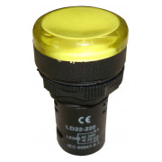 Светосигнальный индикатор LED 230В (моноблок) желтый, Schrack Technik мини-фото