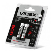 Аккумулятор HR6/AA 600mAh упаковка blister 2 шт., VIDEX мини-фото