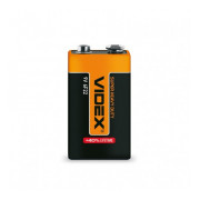 Батарейка солевая 6F22/9V (Крона) упаковка shrink, VIDEX мини-фото