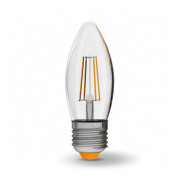 Светодиодная (LED) лампа Filament C37F 4Вт 4100K E27, VIDEX мини-фото