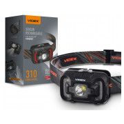 Фонарик светодиодный (LED) налобный VLF-H025C 310лм 5000K черный, VIDEX мини-фото