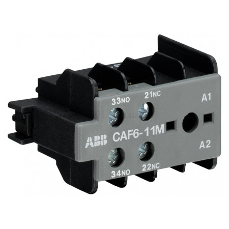 Блок дополнительных контактов CAF6-11M фронтальный 1НО+1НЗ для B6-30-10 / B7-30-10, ABB (GJL1201330R0003) фото