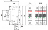 Габаритні розміри автоматичних вимикачів ABB SZ201...203 зображення