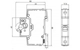 Габаритні розміри 1-полюсних автоматичних вимикачів ABB BASIC M зображення