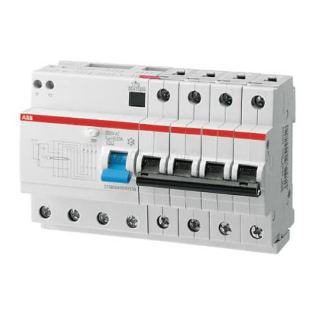 Диференційний автоматичний вимикач DS204AC-C50/0,03 4P 50А 30мА C 6кА, ABB (2CSR254001R1504) фото