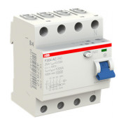 Диференційний вимикач (ПЗВ) F204AC-25/0,03 25А 4Р 30mA тип AC, ABB міні-фото