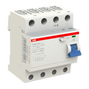 Дифференциальный выключатель (УЗО) F204AC-100/0,03 100А 4Р 30mA тип AC, ABB мини-фото