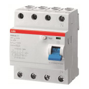 Диференційний вимикач (ПЗВ) F204AC-25/0.1 4P 25А 100мА тип AC, ABB міні-фото