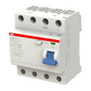 Диференційний вимикач (ПЗВ) F204AC-100/0.1 4P 100А 100мА тип AC, ABB міні-фото