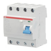 Диференційний вимикач (ПЗВ) F204AC-25/0.3 4P 25А 300мА тип AC, ABB міні-фото