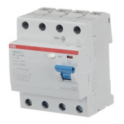 Диференційний вимикач (ПЗВ) F204AC-80/0.3 4P 80А 300мА тип AC, ABB міні-фото