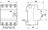 Габаритні розміри диференційних вимикачів (ПЗВ) ABB F204 зображення