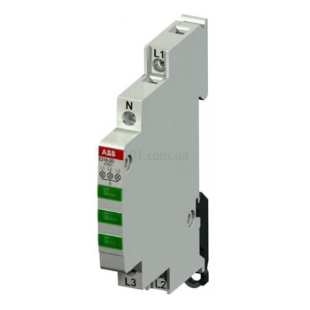 Индикатор модульный (3 LED) E219-3D 415/230V AC зеленый, ABB (2CCA703901R0001) фото