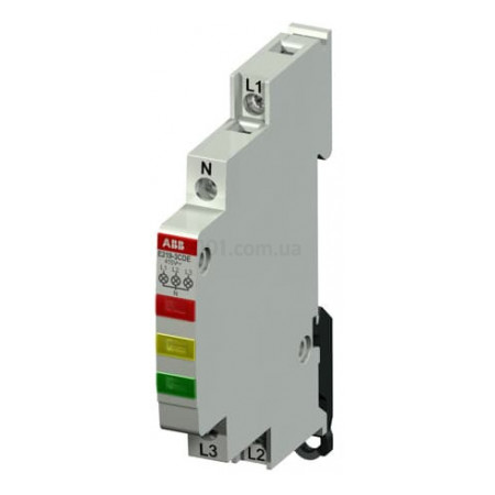 Индикатор модульный (3 LED) E219-3CDE 415/230V AC красный - желтый - зеленый, ABB (2CCA703902R0001) фото