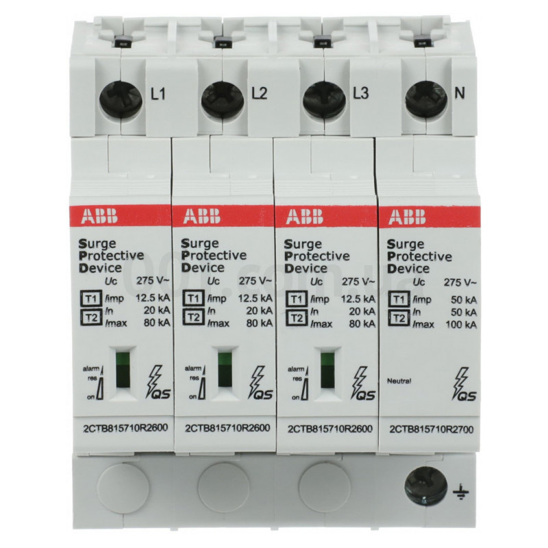 УЗИП OVR T1-T2 3N 12.5-275s P QS 230/400V AC ABB (2CTB815710R1900