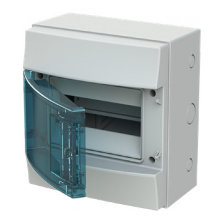 Шкаф навесной MISTRAL65 (65P08X12A) IP65 на 8 модулей (прозрачная дверь) с N+PE, ABB (1SLM006501A1201) фото